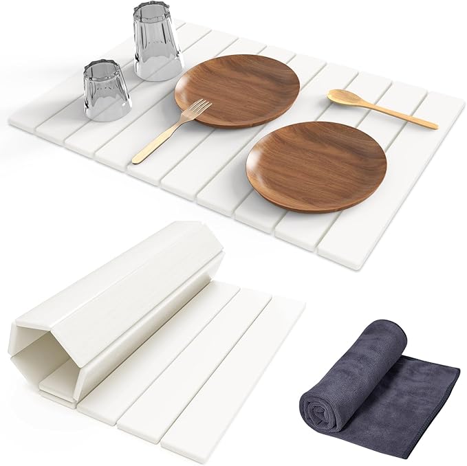 Stone Dish Drying Mat for Kitchen Counter,24"(L)×16"(W)