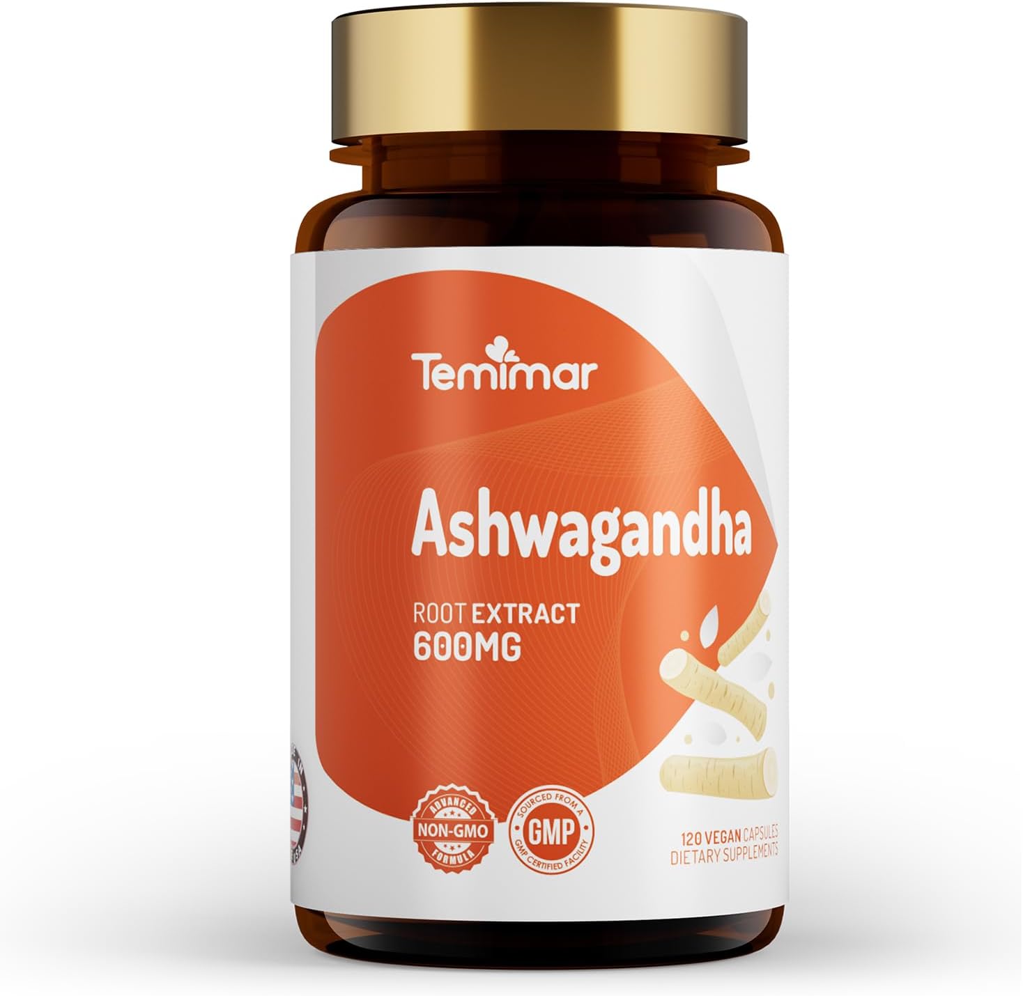 Ashwagandha Root Extract 600mg – Stress Support & Energy Booster for Women and Men