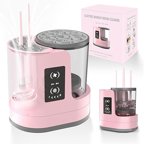 3 IN 1 Electric Makeup Brush Cleaner Machine With Makeup Brush