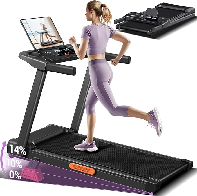 Treadmill with 14% Incline, 3-in-1 Treadmills
