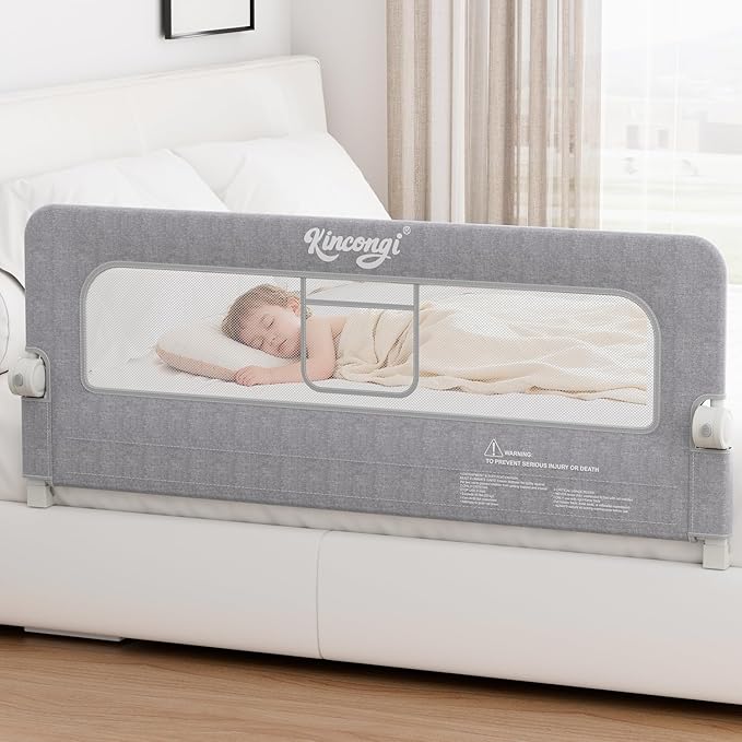 Bed Rail for Toddlers, 59 Inch Swing Down Toddler Bed