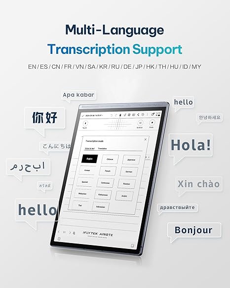 iFLYTEK AINOTE Air 2 Bundle – 8.2" E Ink AI Note-taking Tablet with Stylus.