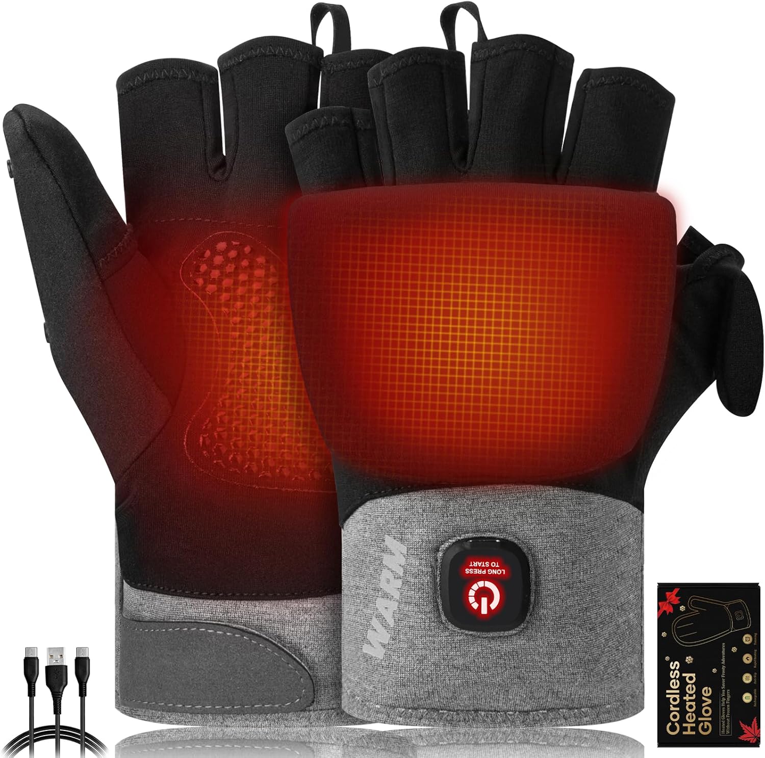 Heated Gloves With Rechargeable Battery