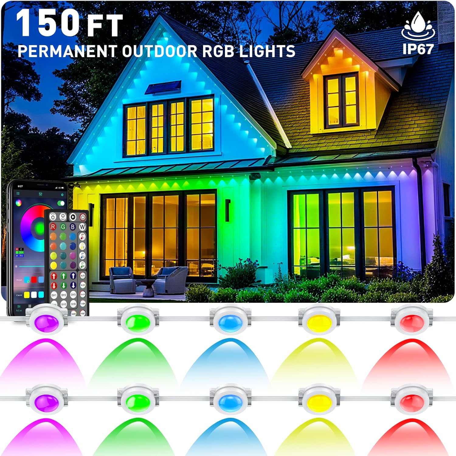 Outdoor Smart LED Lights With IP67 Waterproof