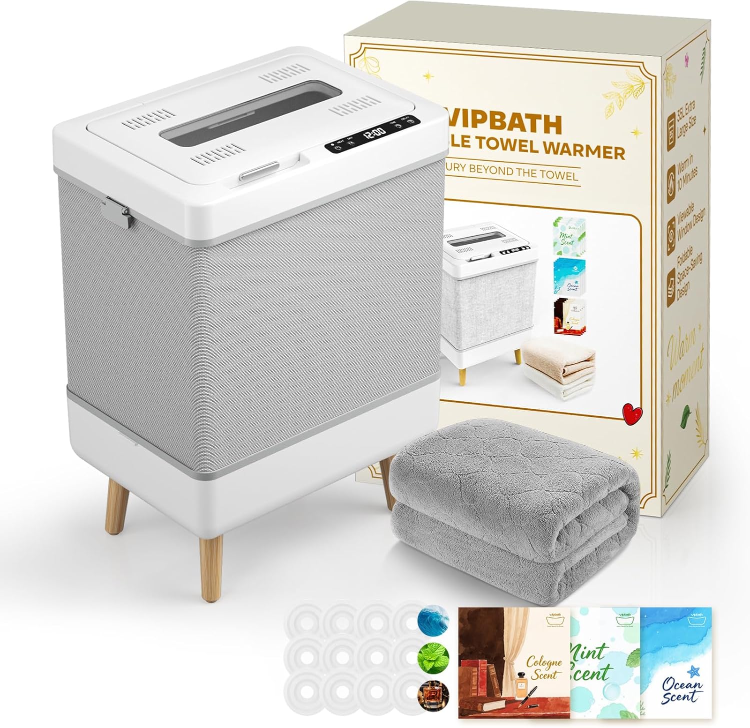 Towel Warmer With 35L Capacity and Folding