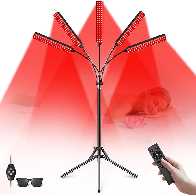 Red Light Therapy Lamp With 5 Adjustable